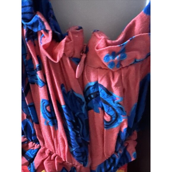 Farm Rio Size M Button-Front Tiered Floral Maxi Dress $228 - Picture 8 of 13